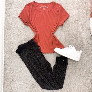 American Eagle Amazingly Soft Grey Speckled Sweatpant Joggers